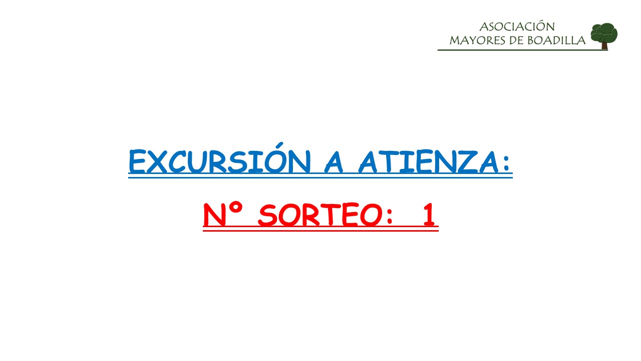 SORTEO EXC. ATIENZA